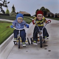 SOLD~The Boys~Oil on Canvas~24x24