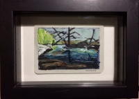 Clarity - Oil on playing card framed