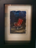 Finally -Oil on Playing Card framed