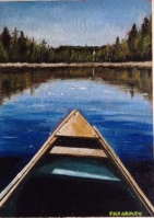SOLD-Canoe - 5x7 - Oil on Canvas