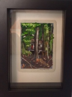 SOLD - Play With Me - Oil on Playing Card Framed