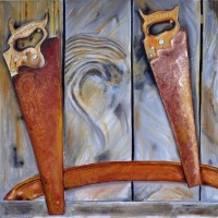 SOLD-Saws ~ Oil on Canvas ~ 24x24
