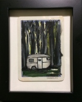 SOLD-Sleep-in-Oil on playing card framed